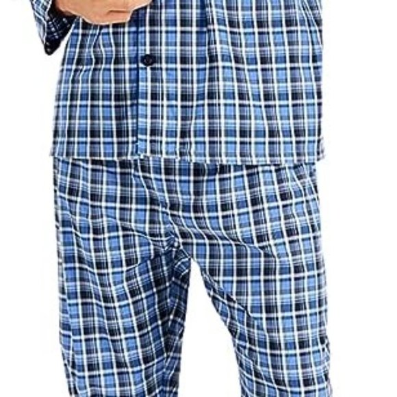 HANES Men's "Blue Plaid" 2 Piece Pajama Set NWT Size XL - Picture 10 of 10